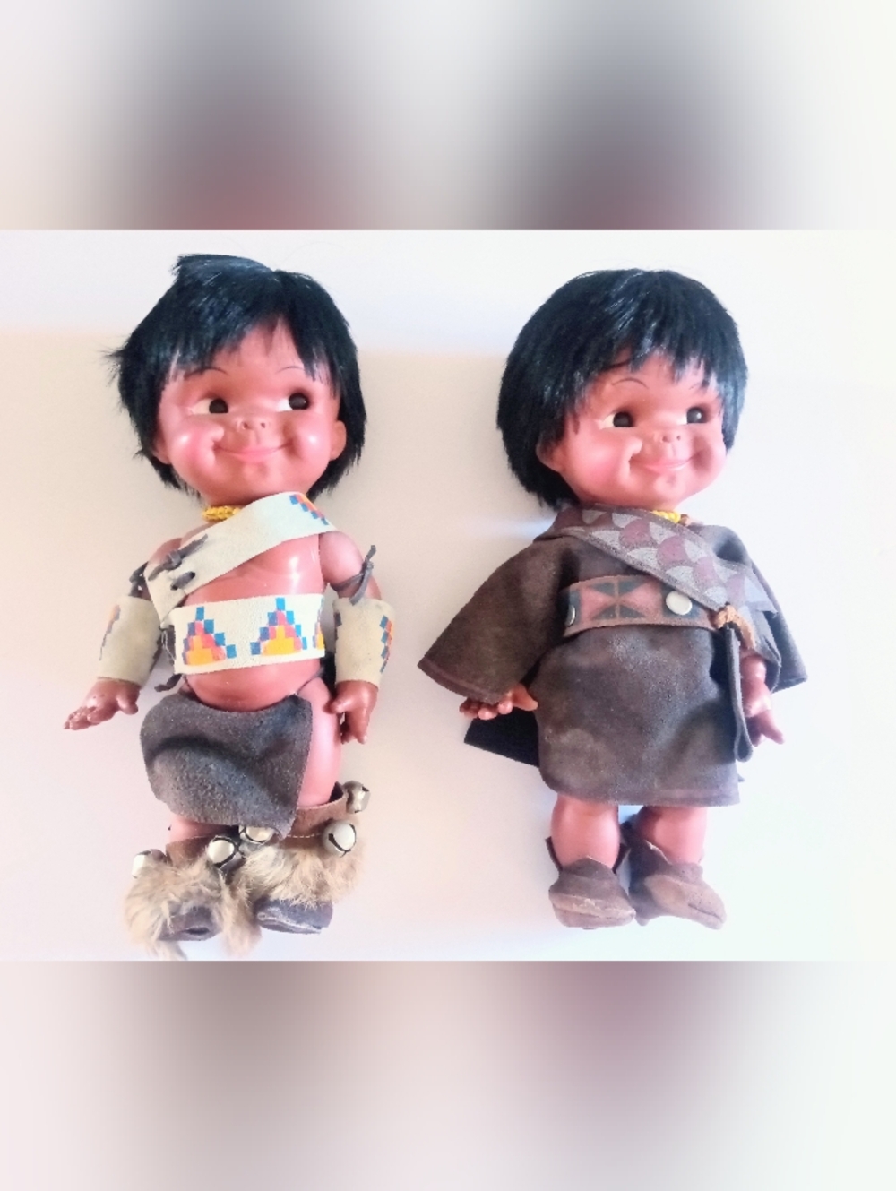 VTG 1960s Regal Canada Dolls Intuit Native-Inspired Design Set Of 2